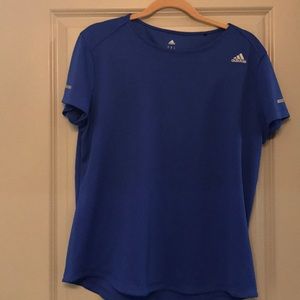 Blue Adidas running shirt
